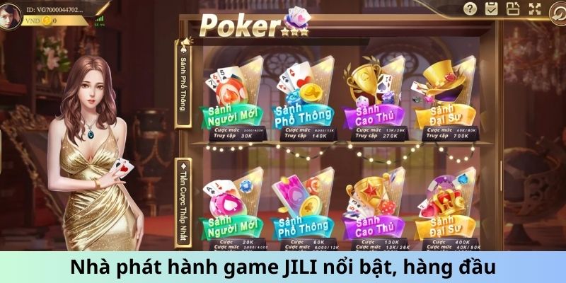 Nhà phát hành game JILI nổi bật, hàng đầu